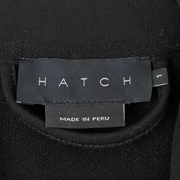 Hatch Maternity Jumpsuit Womens Size 1 Small Black Nurse to Errands Knit Jogger - Picture 6 of 8